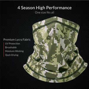 Summer Camo Bandana Neck Gaiter Outdoor CS Balaclava Headwear Tube Scarf US FAST